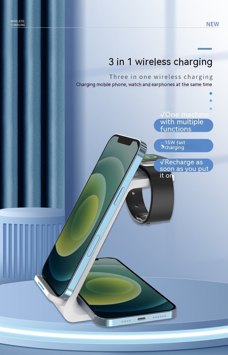 Three-in-one Wireless Charger Fast Charging Desktop Vertical